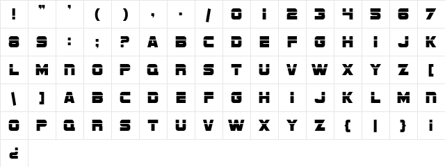 SF Sports Night Upright Regular  glyph index