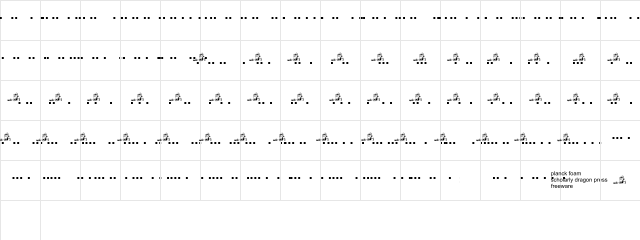 pf_MC morse_VanDuuren_7_Unit Regular  glyph index