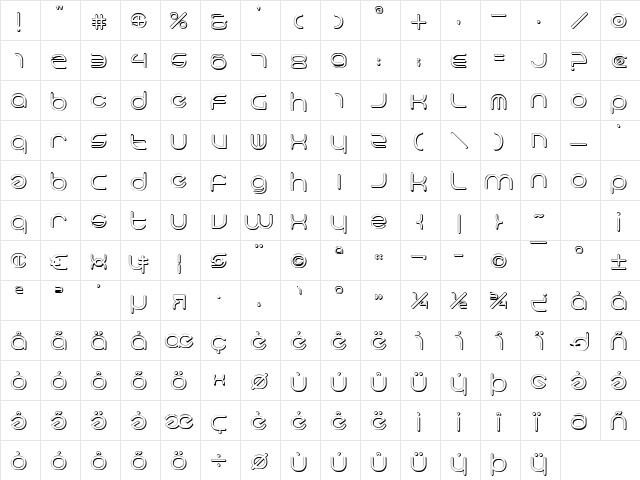 neo-geo 3D 3D  glyph index