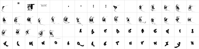 CHASE ZEN SPRAWL Regular  glyph index