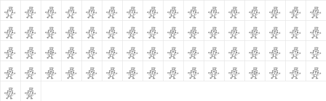 LCR Croaker Queen Regular  glyph index