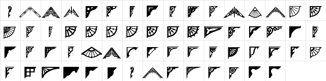 FrameWorks1 Regular  glyph index