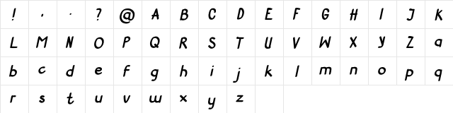 Get Lucky Neue Regular  glyph index