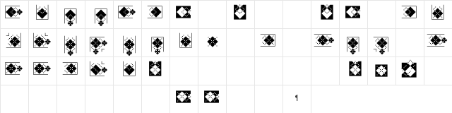 Borders Argyle  glyph index