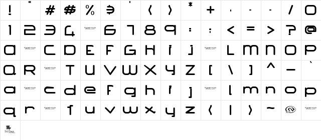 Hypernium(eval) Regular  glyph index
