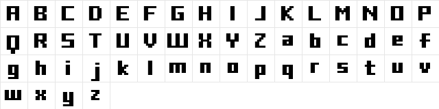 FFF Freedom  Trial Regular  glyph index
