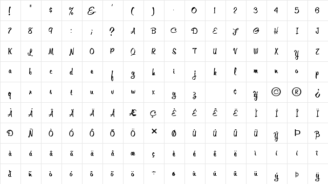 FZ HAND 10 Normal  glyph index