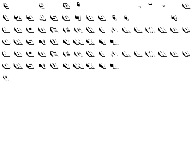 Chair 1 Regular  glyph index