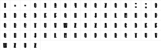 Silence Filled Regular  glyph index
