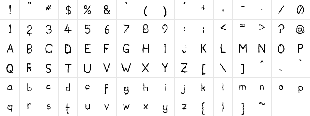 Candle Wax Regular  glyph index