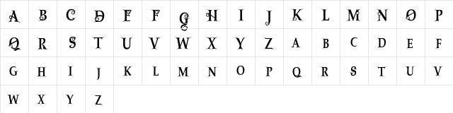 Dragon FREE Regular  glyph index