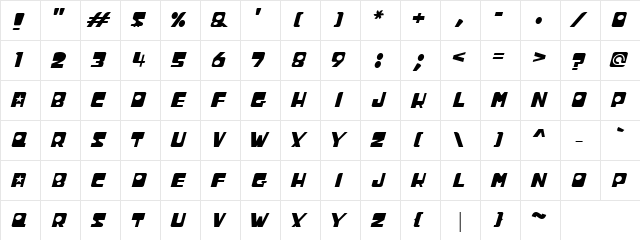 CK Starpower Regular  glyph index