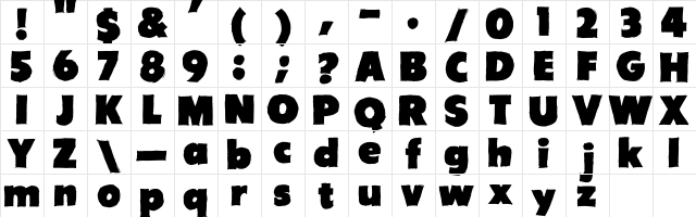 Are You Jimmy Carl Black Regular  glyph index