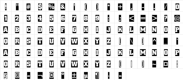 a_CityNovaTitulCm Bold  glyph index