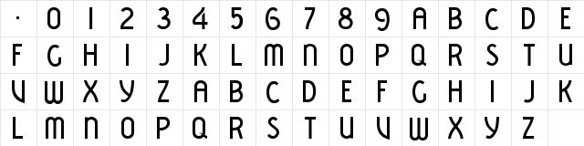 RemcoVermarco XPDF Regular  glyph index