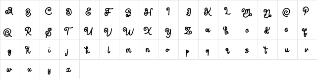 Butter Fly FREE Regular  glyph index