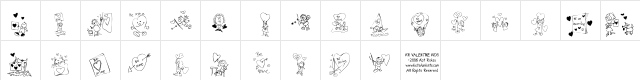 KR Valentine Kids 2006 Regular  glyph index