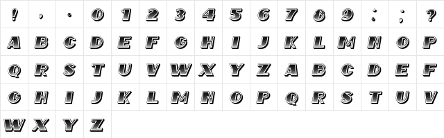 Safran Italic  glyph index