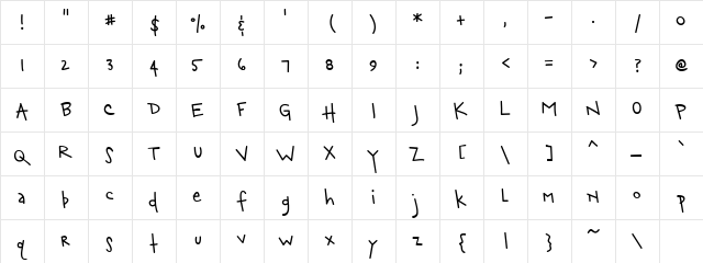 CK Shushu Regular  glyph index