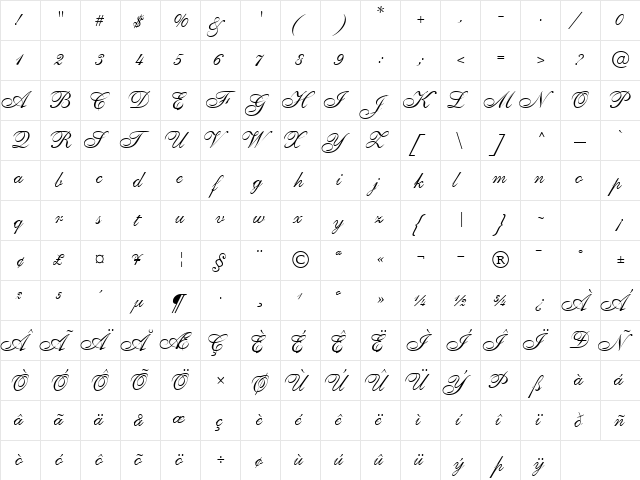 PenTweaksOneSSK Regular  glyph index