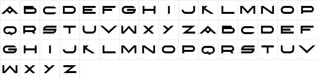 Layered Letters Regular  glyph index