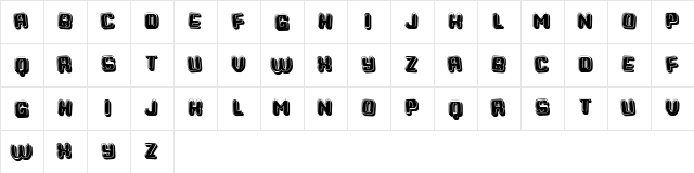 Exotica Regular  glyph index