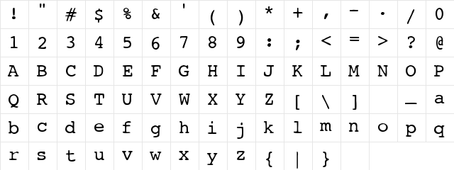 AL Post Master Regular  glyph index