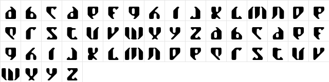 AlisonRoscoe Regular  glyph index