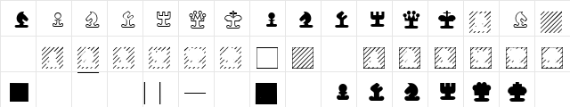 SeederChessSmall Regular  glyph index