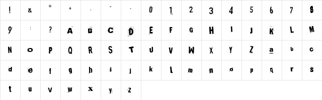 Broken 15 (r)ecife  glyph index