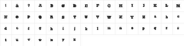 ZeroCollege Regular  glyph index