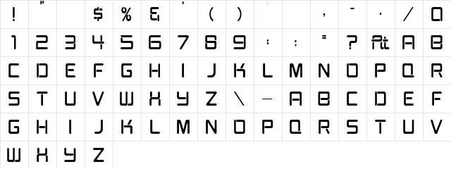 Burger Joint Neon Light JL Regular  glyph index