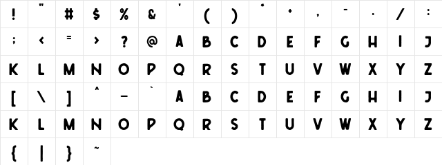 Freudian Two Regular  glyph index