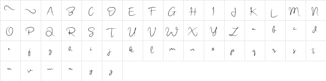 onelove Regular  glyph index