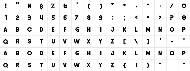 Feeding a Moment Regular  glyph index