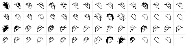 Gipfelkoepfe Regular  glyph index