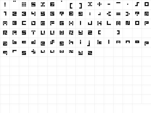 D3 Superimposism Inline Regular  glyph index