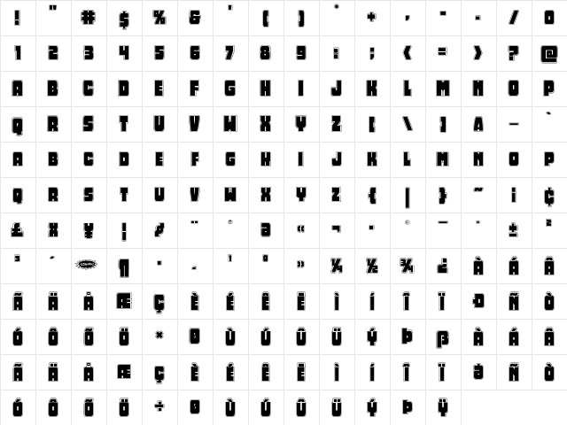 Opus Mundi Academy Regular  glyph index