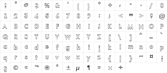 a_FuturaOrtoOtl Bold  glyph index