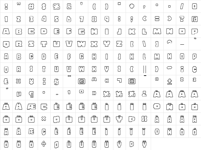 Copal Regular  glyph index