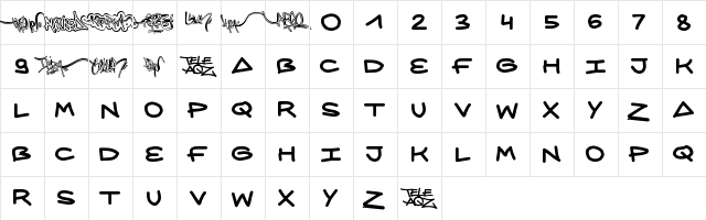 AQZ crew Regular  glyph index
