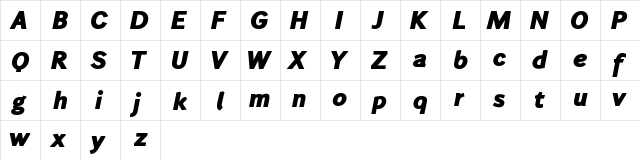 Wendelin Regular  glyph index