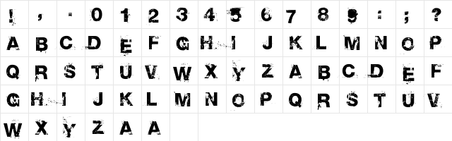 Base 02 Regular  glyph index