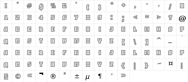 a_Simpler2Otl Regular  glyph index