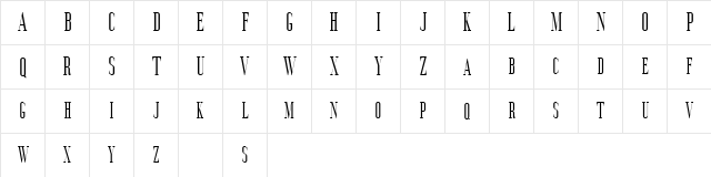 Aguero Serif Free Regular  glyph index