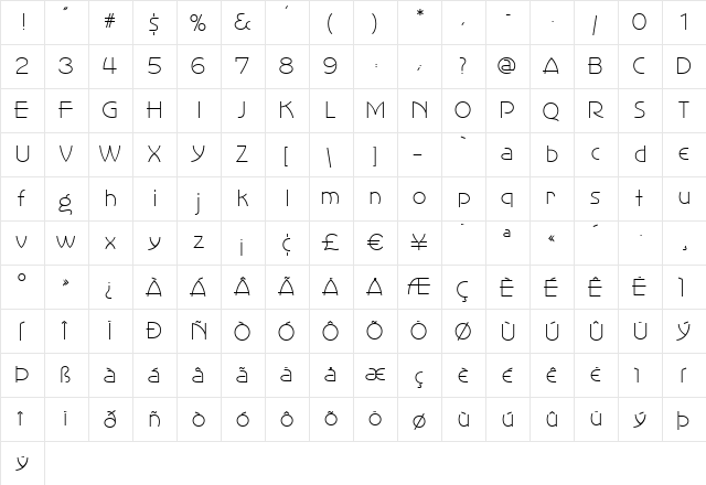 2 Stringline DNA Regular  glyph index