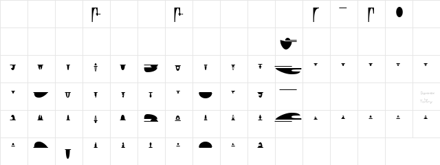ST Dominion Normal  glyph index