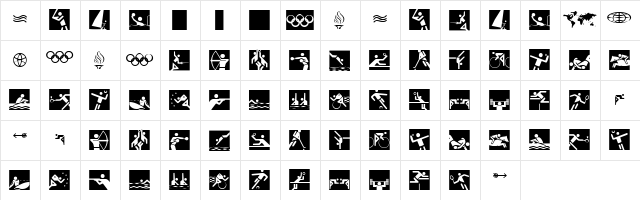 Olympicons 2 Regular  glyph index