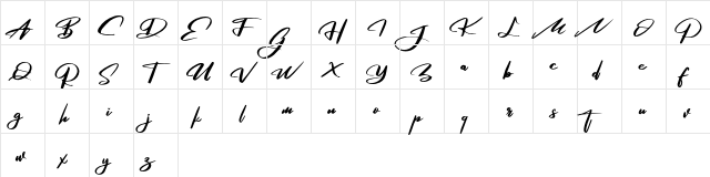 Rosega FREE Regular  glyph index