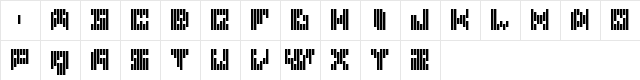 00ne Not so atroce pixels redrawn Regular  glyph index